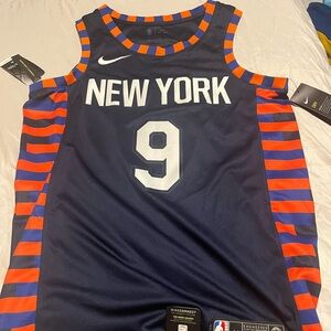Nike Navy and Orange New York Jersey